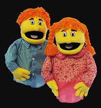 Sandy and Sam Blacklight Puppets 