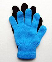  Pair Gloves  1 Aqua 1 Black 