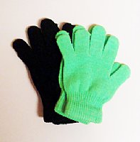  Pair Gloves  1 Green  1 Black 