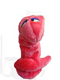 Neon Pink Snake/Worm Puppet