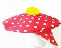 Dotted Satin Red Clown Hat 