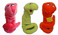 Orange, Pink & Yellow Snake/Worm Puppet Set